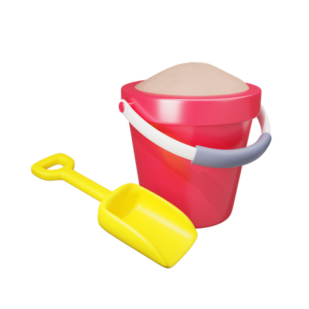 Sand Bucket  3D Icon