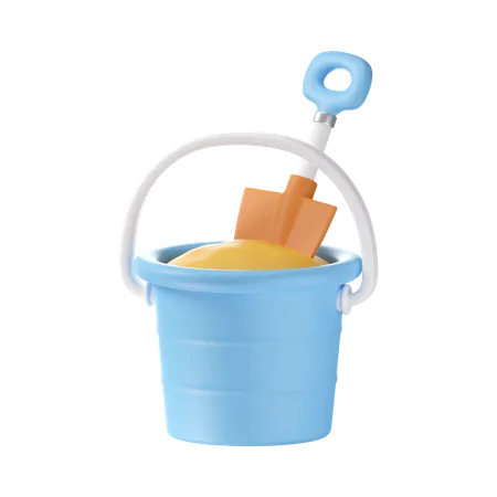 Sand Bucket  3D Icon