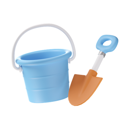 Sand Bucket  3D Icon