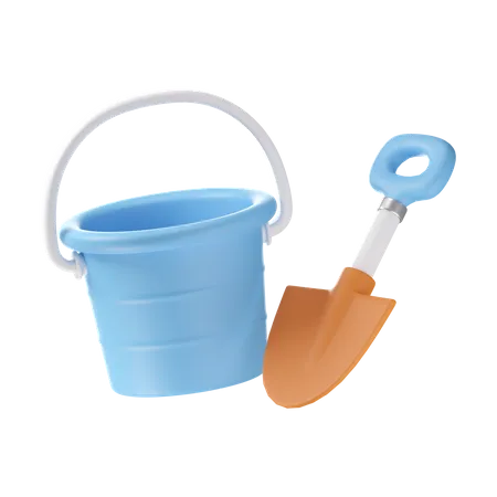 Sand Bucket  3D Icon