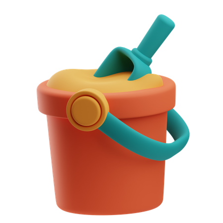 Sand Bucket  3D Icon