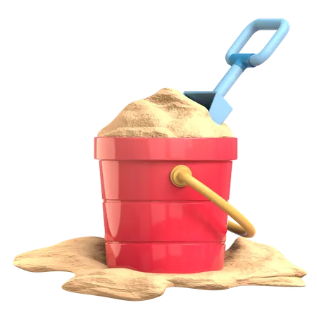 Sand Bucket  3D Icon