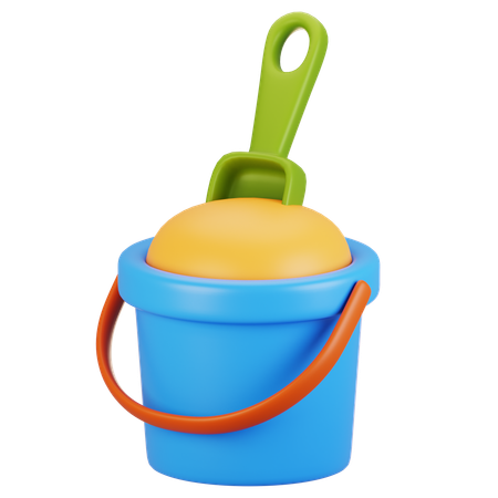 Sand Bucket  3D Icon