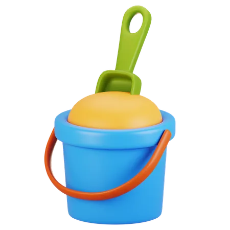 Sand Bucket  3D Icon