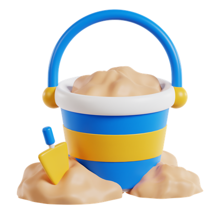 Sand Bucket  3D Icon