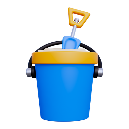 Sand Bucket  3D Icon