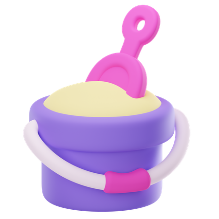 Sand Bucket  3D Icon