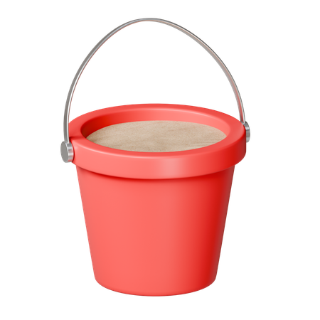 Sand Bucket  3D Icon