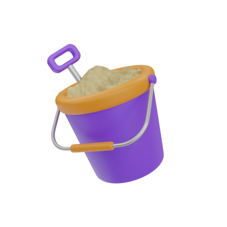 Sand Bucket  3D Icon