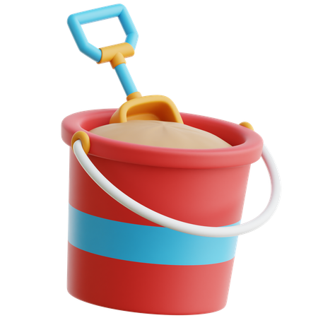 Sand Bucket  3D Icon