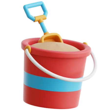 Sand Bucket  3D Icon