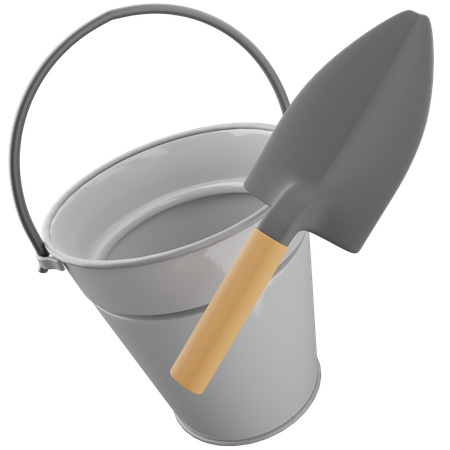 Sand Bucket  3D Icon