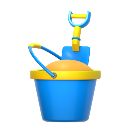 Sand Bucket  3D Icon