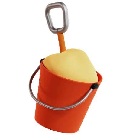 Sand Bucket  3D Icon