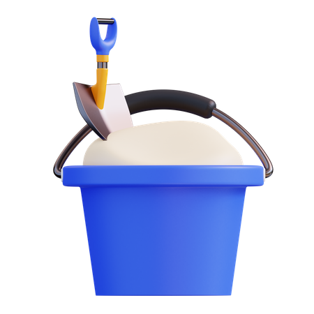 Sand Bucket  3D Icon