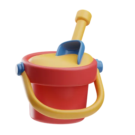 Sand Bucket  3D Icon