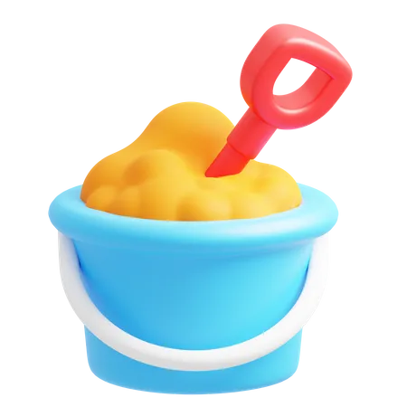 Sand Bucket  3D Icon