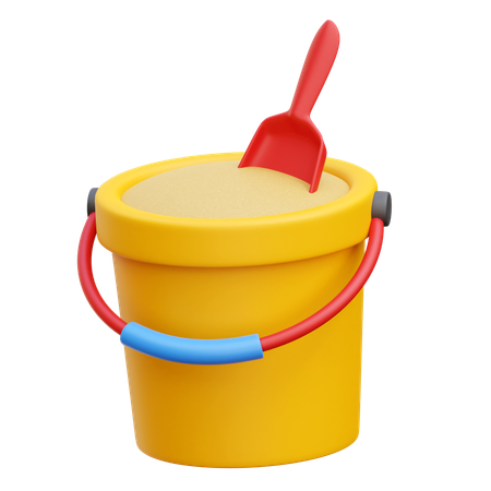 Sand Bucket  3D Icon