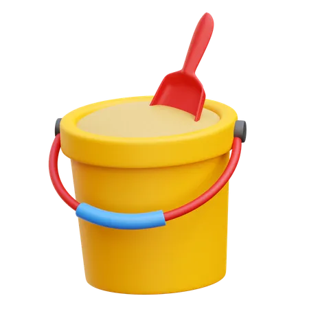 Sand Bucket  3D Icon