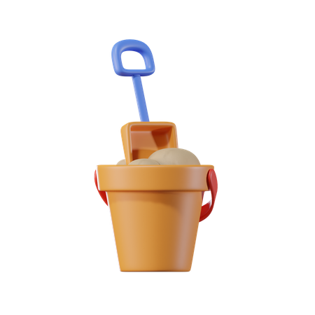 Sand Bucket  3D Icon