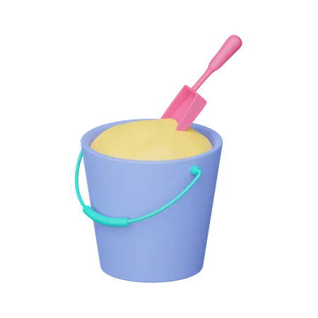 Sand Bucket  3D Icon