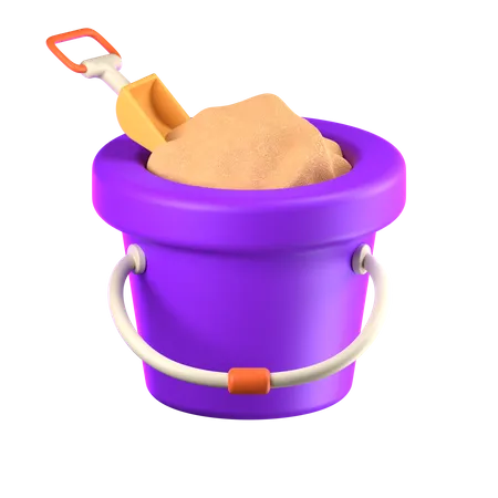 Sand Bucket  3D Icon