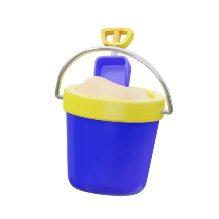 Sand Bucket  3D Icon