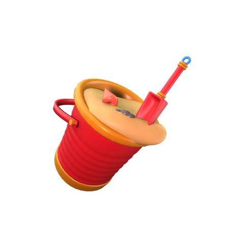 Sand Bucket  3D Icon