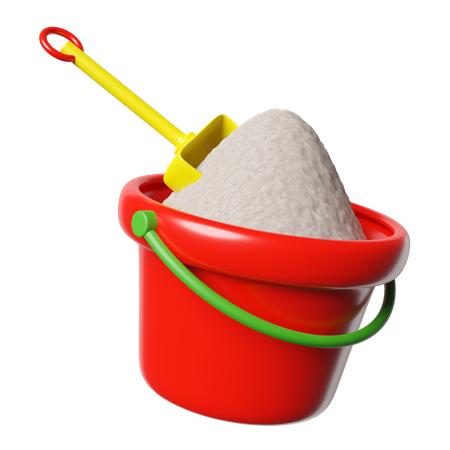 Sand Bucket  3D Icon