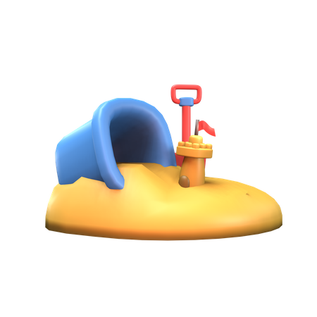 Sand Bucket  3D Icon