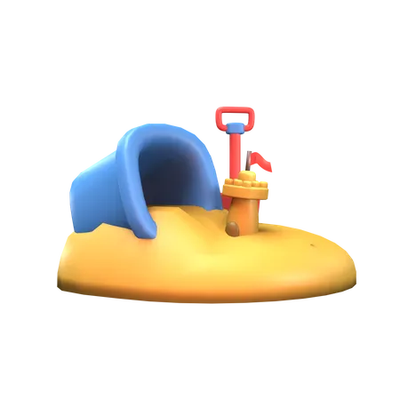 Sand Bucket  3D Icon