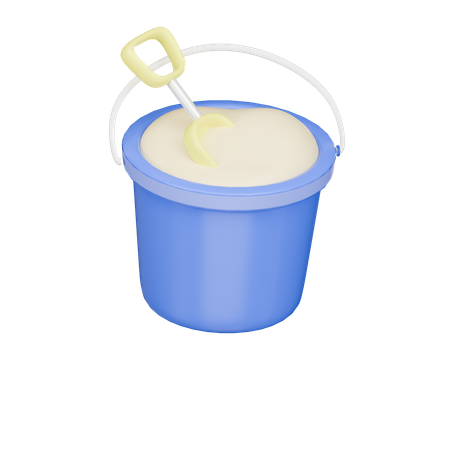 Sand Bucket  3D Icon