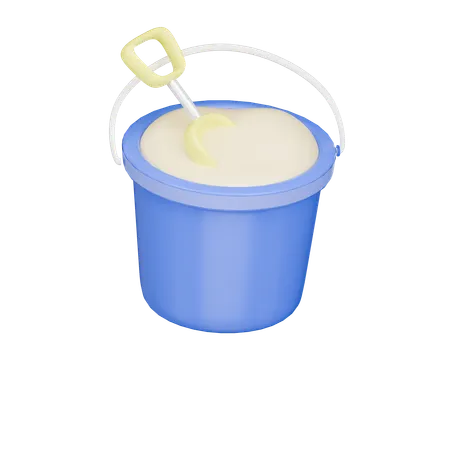 Sand Bucket  3D Icon