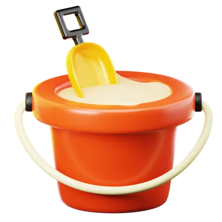 Sand Bucket  3D Icon