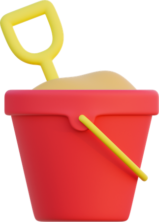 Sand Bucket  3D Icon