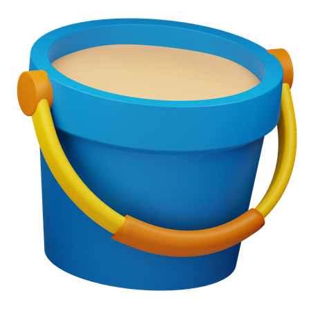 Sand Bucket  3D Icon