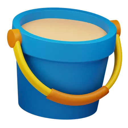 Sand Bucket  3D Icon