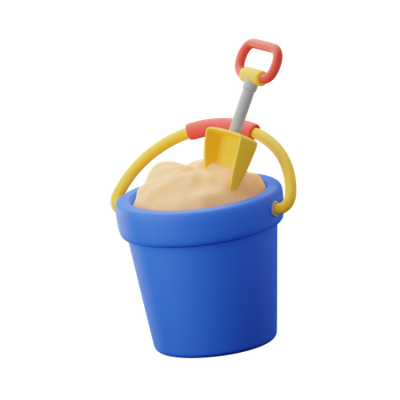 Sand Bucket  3D Icon