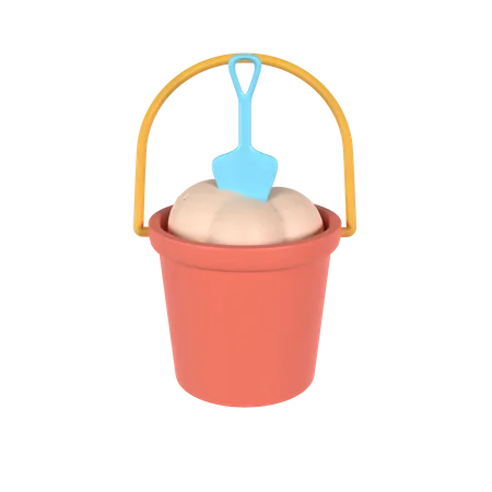 Sand Bucket  3D Icon