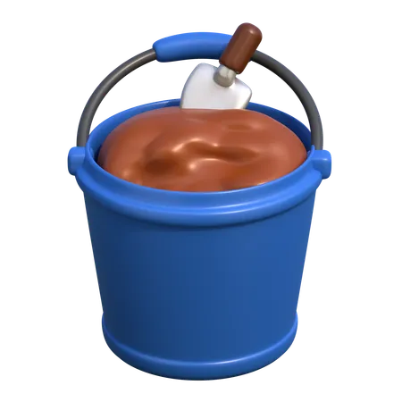 Sand Bucket  3D Icon