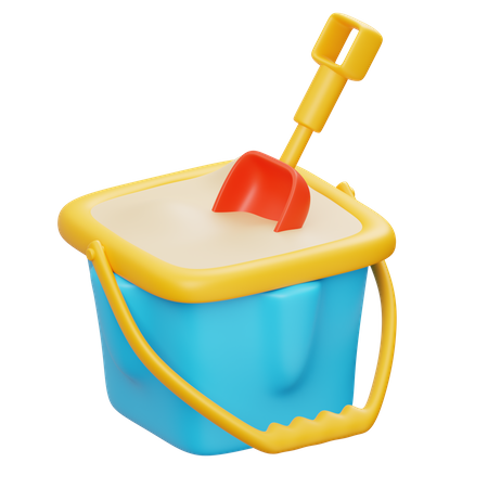 Sand Bucket  3D Icon