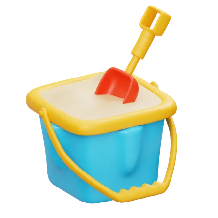 Sand Bucket  3D Icon