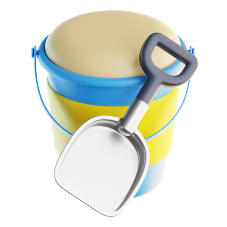 Sand Bucket  3D Icon