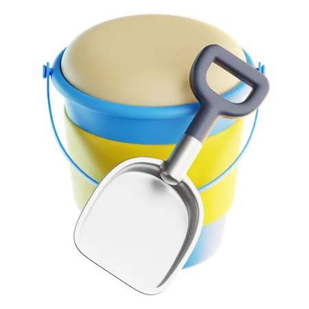 Sand Bucket  3D Icon