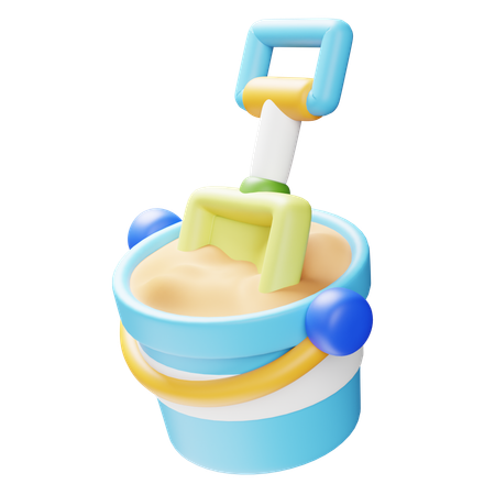 Sand Bucket  3D Icon