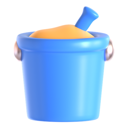 Sand Bucket  3D Icon