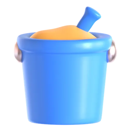 Sand Bucket  3D Icon