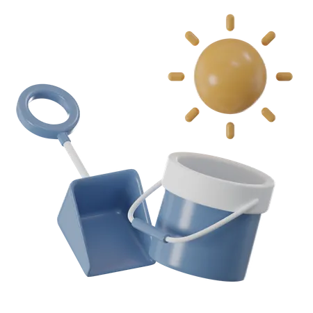 Sand Bucket  3D Icon