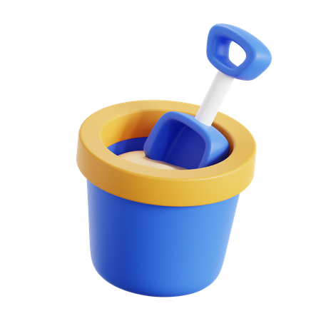 Sand Bucket  3D Icon