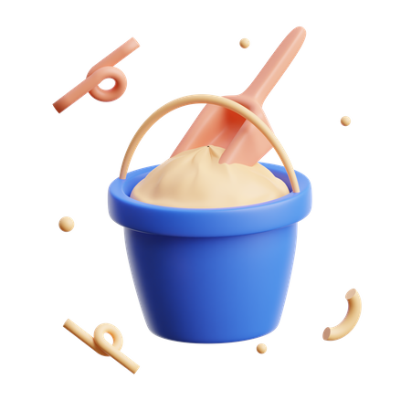 Sand Bucket  3D Icon